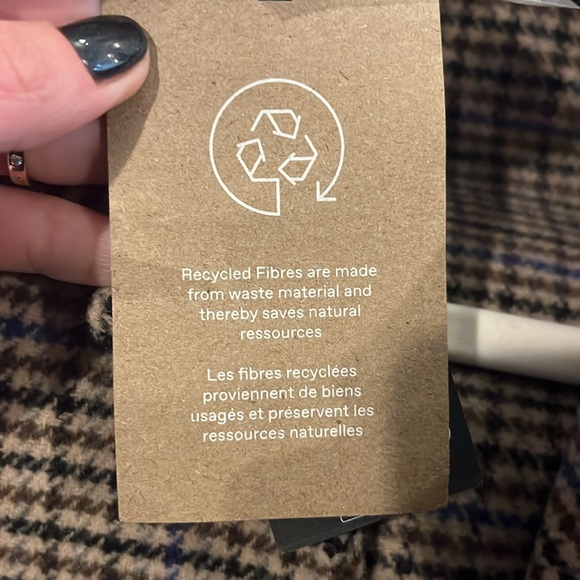 Vera Moda Wool plaid coat shacket Jacket - Picture 5 of 7